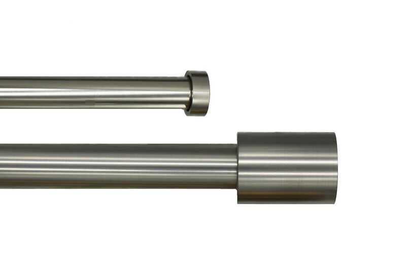 Linen Avenue Cylinder Double Window Curtain Rod Set