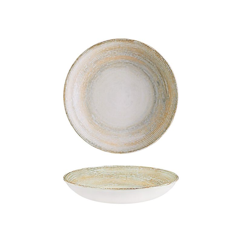 Patera dia.10" h:2" 44 oz. Round Decorated Porcelain Bowl (Set of 2)