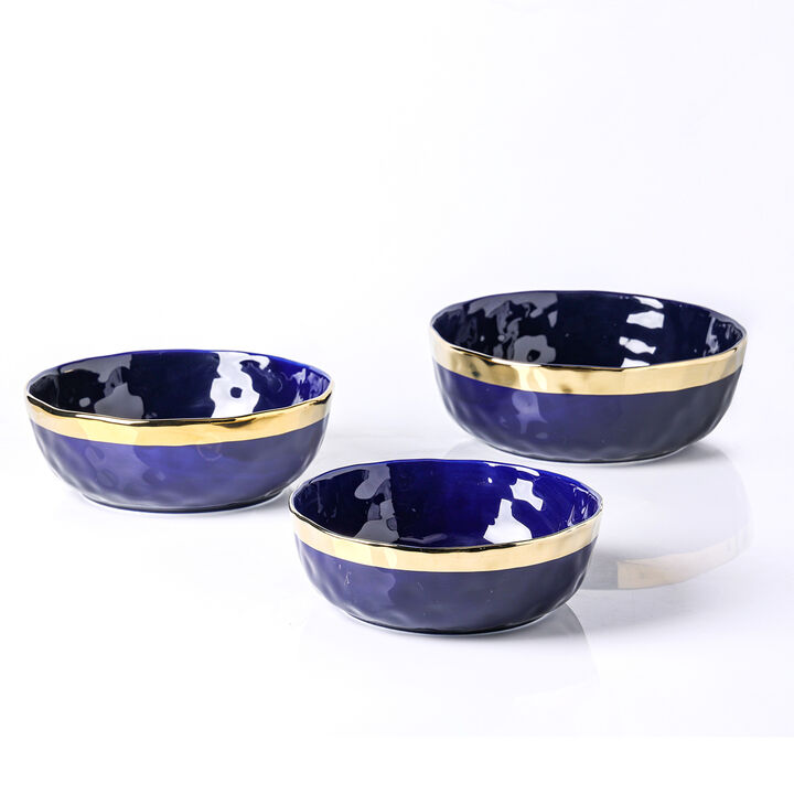 Stone Lain Florian Porcelain Serving Bowl Set 3 Piece