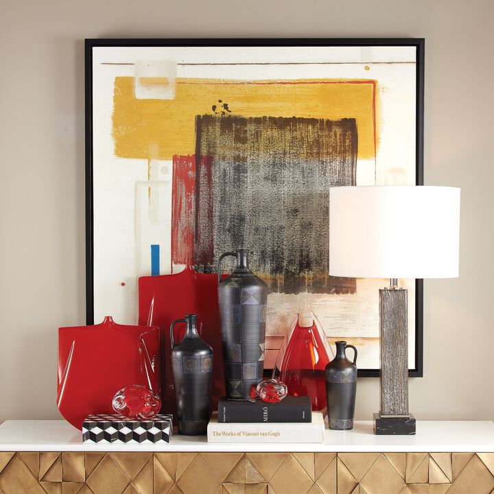 Fin Vase- Orange Medium
