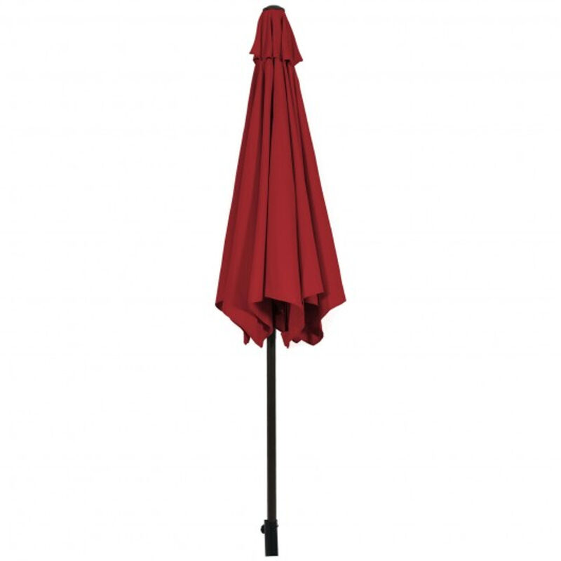 10 ft Outdoor Market Patio Table Umbrella Push Button Tilt Crank Lift