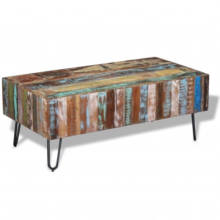 vidaXL Coffee Table Solid Reclaimed Wood 39.4"x19.7"x15"