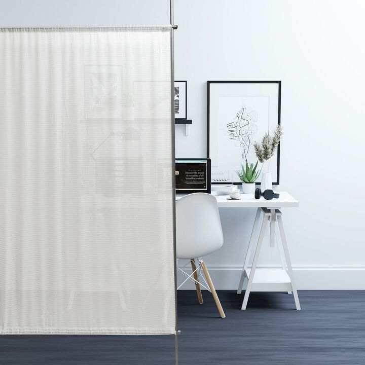 Waffle Fabric Privacy Panel, 42" x 72", Adjustable Height