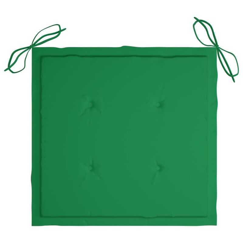 vidaXL Garden Chair Cushions 4 pcs Green 19.7"x19.7"x1.6" Fabric