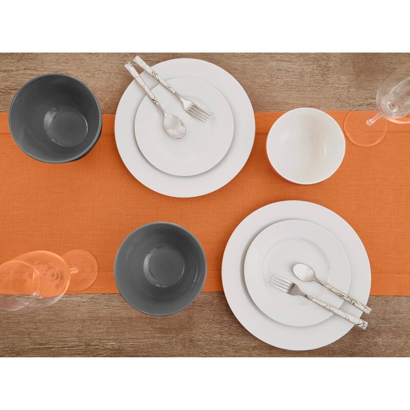 Solino Home 100% Pure Linen Table Runner | Classic Hemstitch for Thanksgiving, Christmas