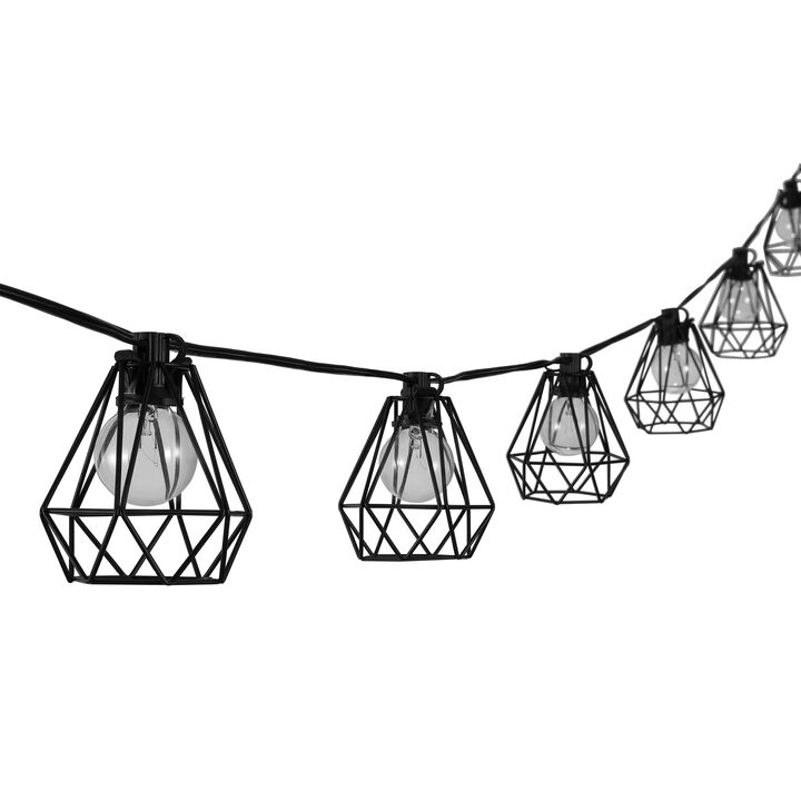 Light Indoor/Outdoor Contemporary Transitional Incandescent G40 Diamond Cage String Lights