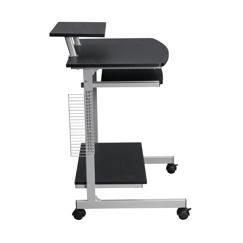 Techni Mobili Compact Computer Cart With Storage . Color: Espresso
