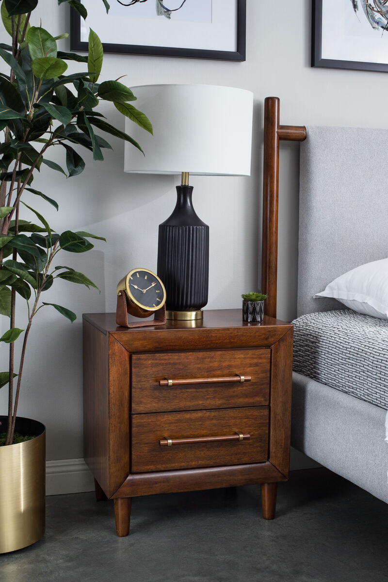 Lyncott 24" 2-Drawer Charging Nightstand