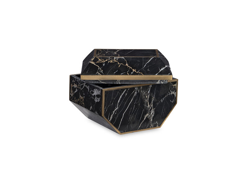 Small Brass & Golden Portoro Box