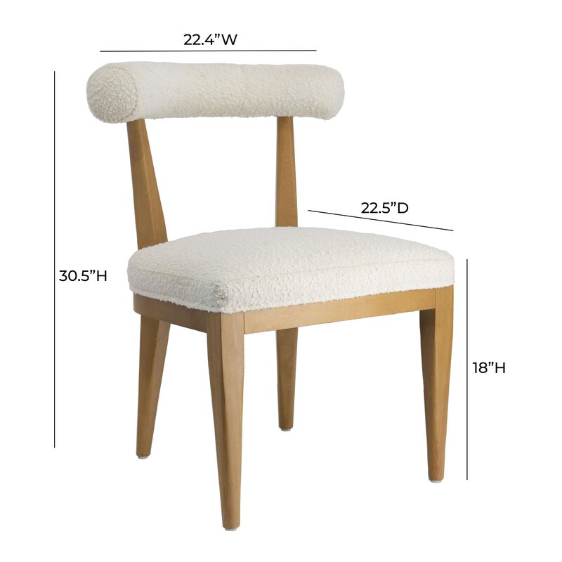 Palla Black Boucle Dining Chair