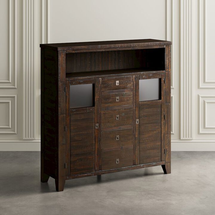 Jofran Kona Grove Distressed Rustic Solid Acacia Cabinet