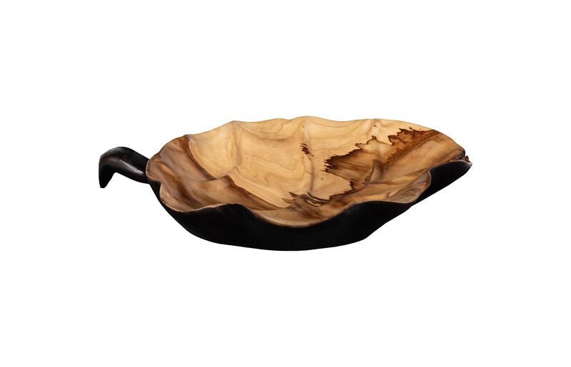 Leaf Bowl Black and Natural