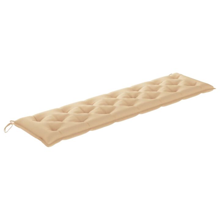 vidaXL Garden Bench Cushion Beige 78.7"x19.7"x 2.8" Fabric