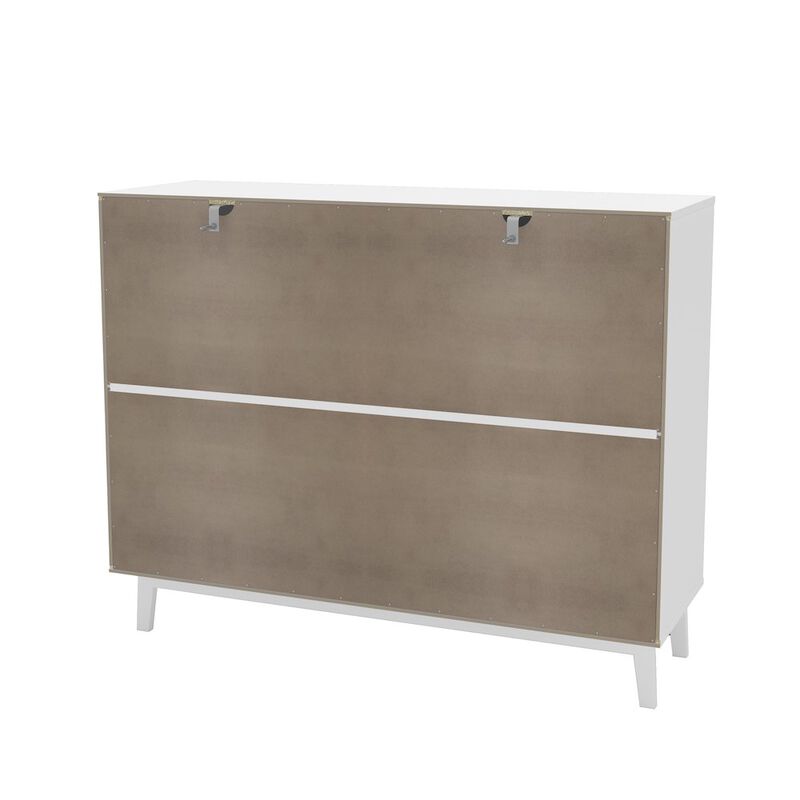 Polifurniture Victoria Modern 6 Drawer Double Dresser, White