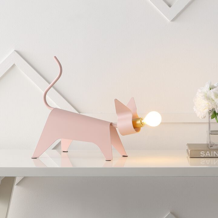 Penelope Modern Industrial Iron Feline LED Kids' Lamp