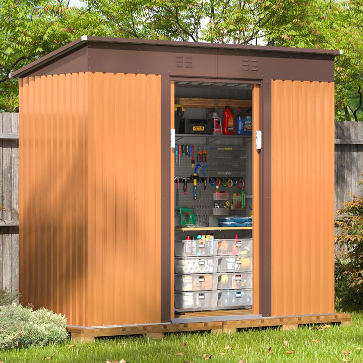 4 x 9 FT Outdoor Backyard Garden Metal Storage Shed
