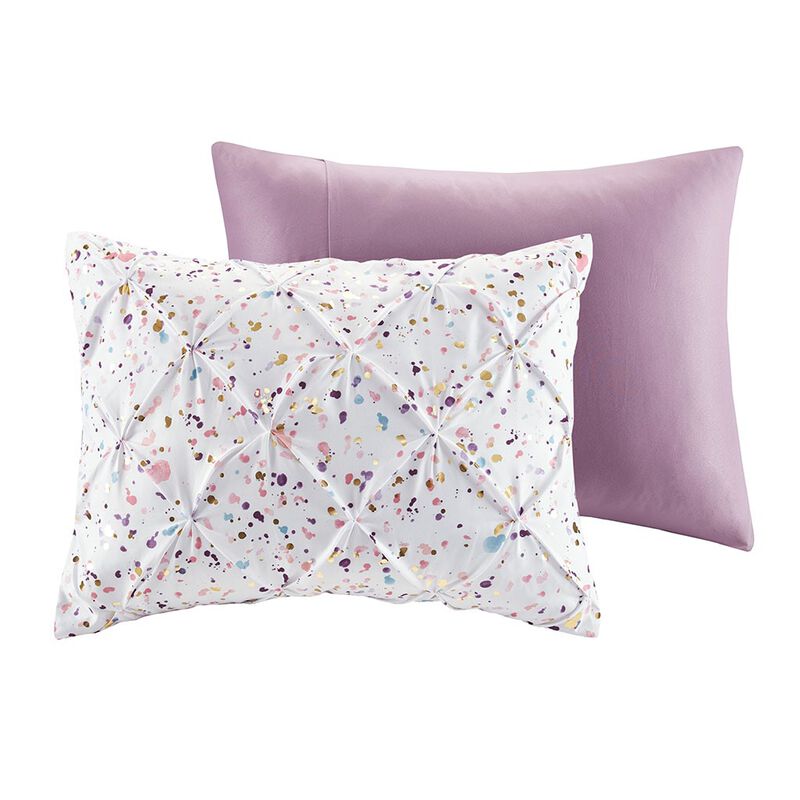 Gracie Mills Athan Metallic Pintuck Duvet Cover Set