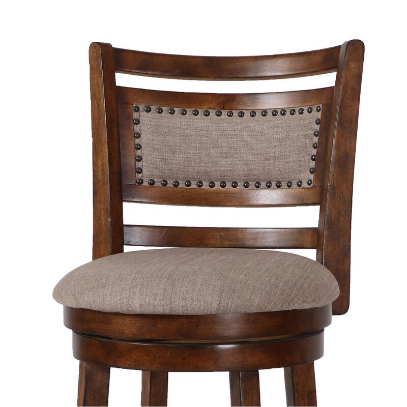 New Classic Furniture Aberdeen Brown Solid Wood Swivel Bar Stool (Set of 2)
