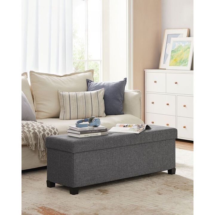 Storage Ottoman Bench for Bedroom, Living Room, or Entryway