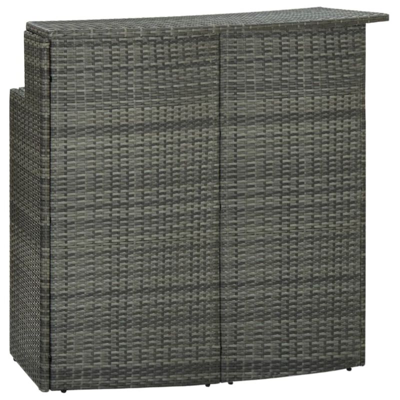 vidaXL 5 Piece Garden Bar Set with Cushions Gray