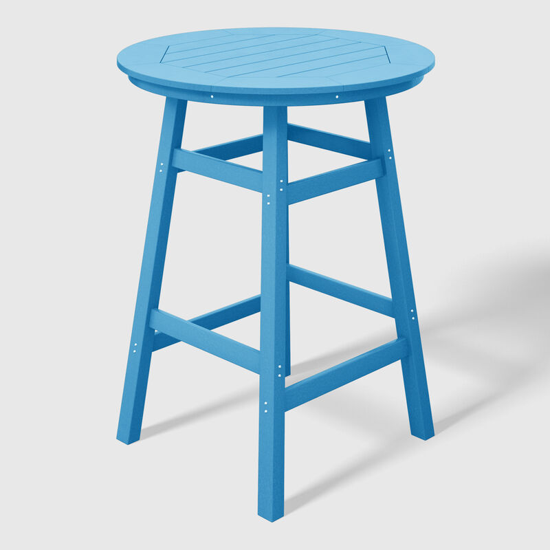 WestinTrends Outdoor 35" HDPE Round Patio Bar Height Table