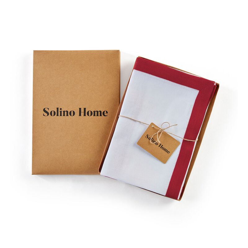 Solino Home 100% Pure Linen Cloth Napkins 20 x 20 Inch Set of 4 | Classic Dinner Napkins