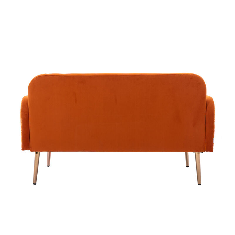 Velvet Sofa, Accent Sofa .Loveseat Sofa With Metal Feet