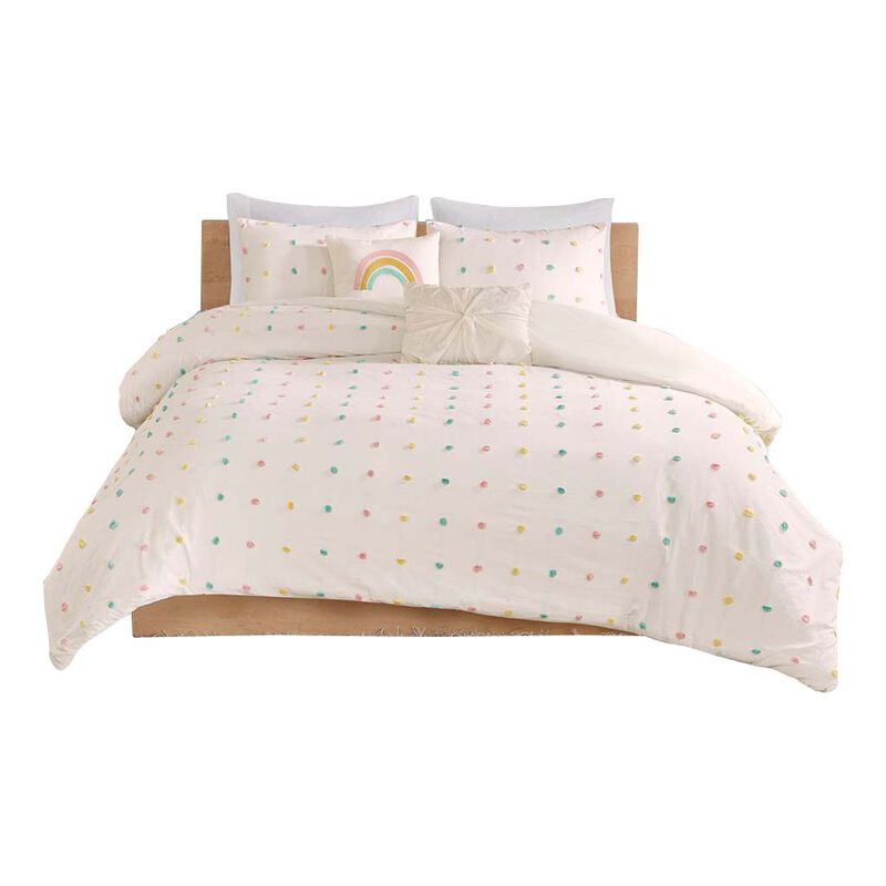 Gracie Mills Caius Playful Elegance Cotton Jacquard Pom Pom Comforter Collection