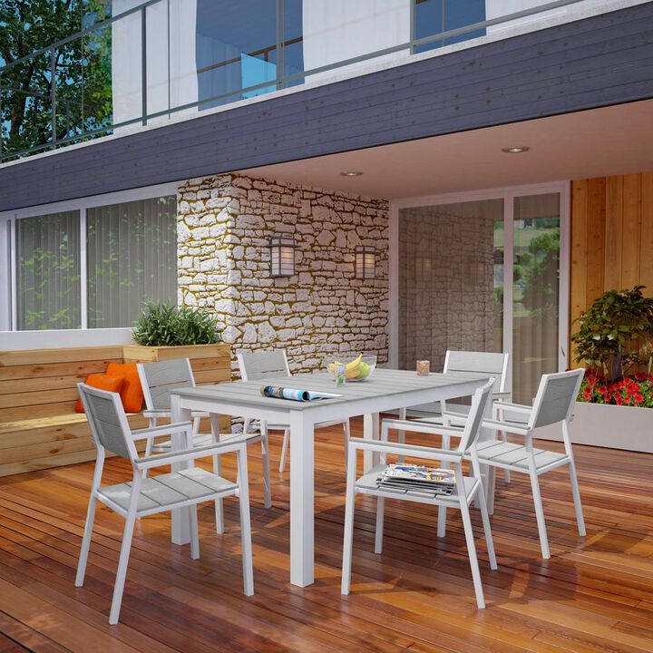 Modway Maine 7 Piece Outdoor Patio Dining Set