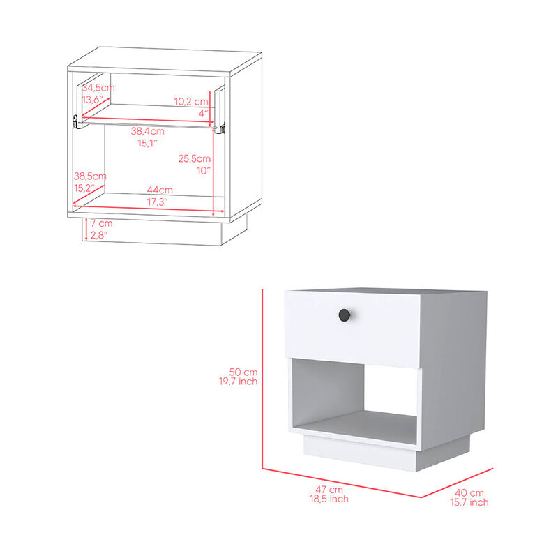 Nightstand Viliigili , Bedroom, White