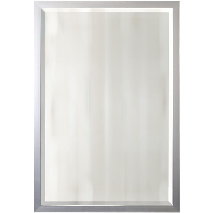 Silver Beveled Framed Mirror