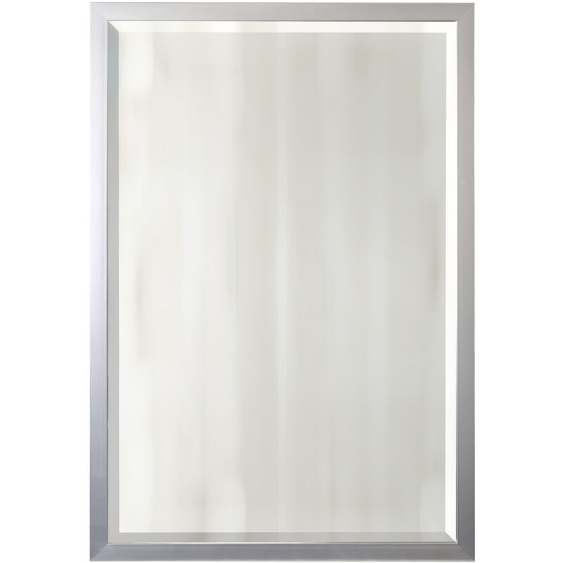 Silver Beveled Framed Mirror