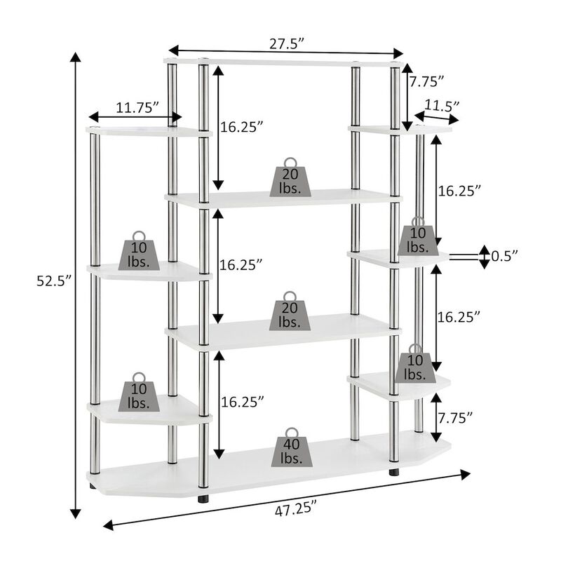 Convenience Concepts Designs2Go No Tools Wall Unit Bookshelf
