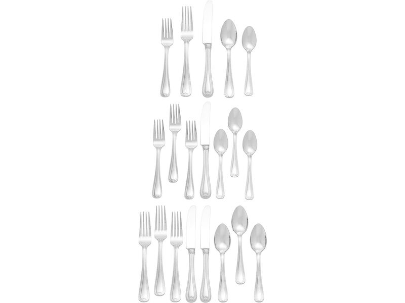 Lenox Vintage Jewel 20-Piece Flatware Set, 3.60 LB, Metallic