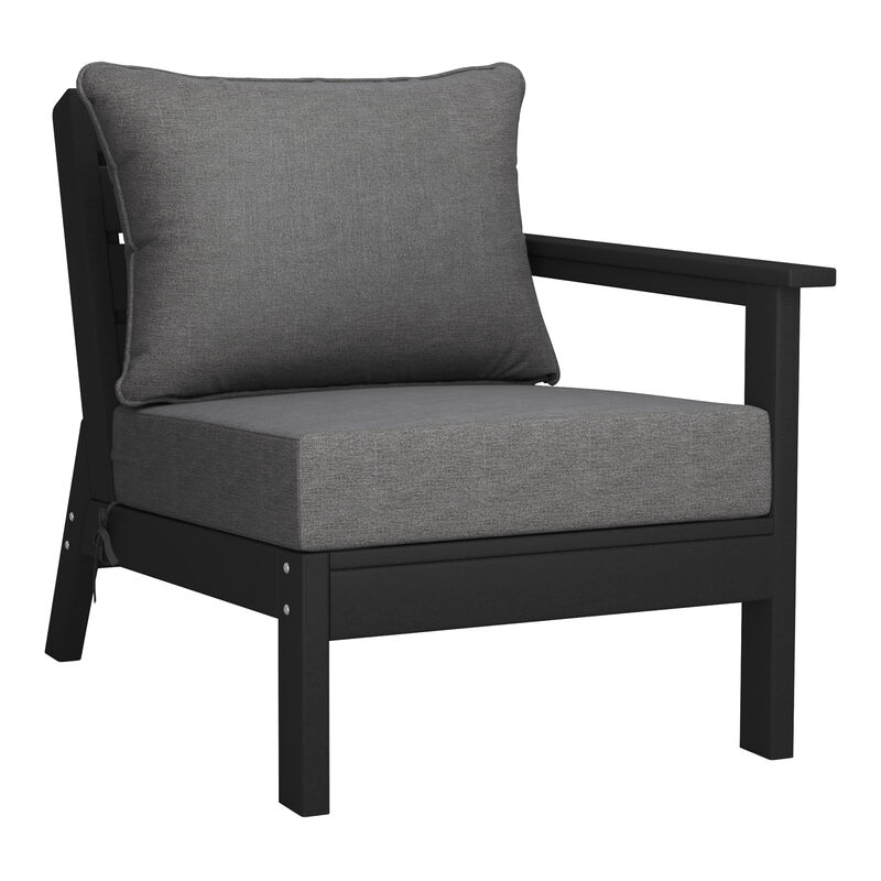 WestinTrends Outdoor Patio HDPE Loveseat Sofa with Patio Cushions