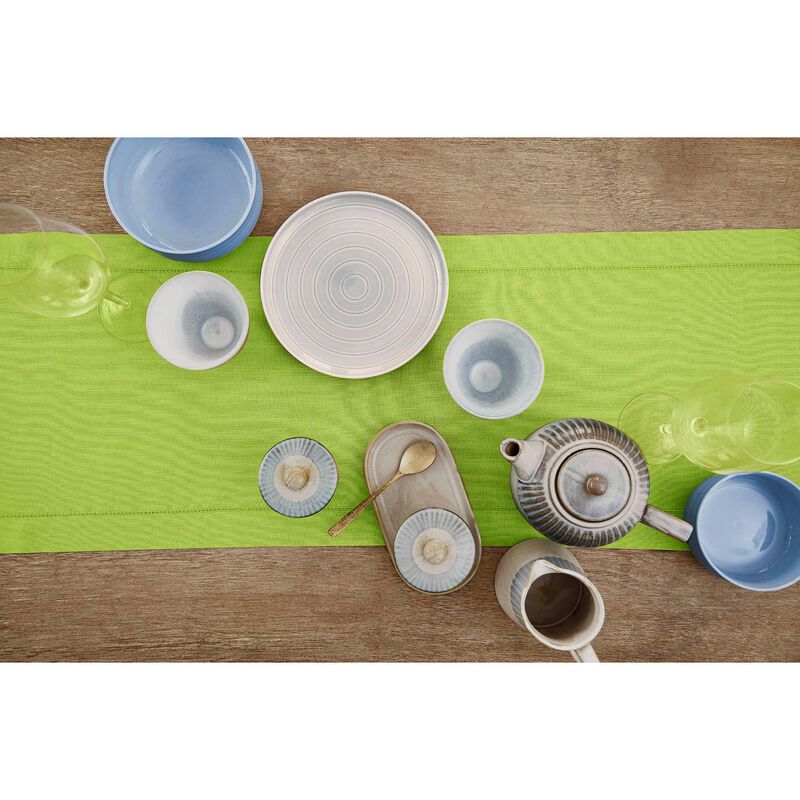 Solino Home 100% Pure Linen Table Runner | Classic Hemstitch for Valentines