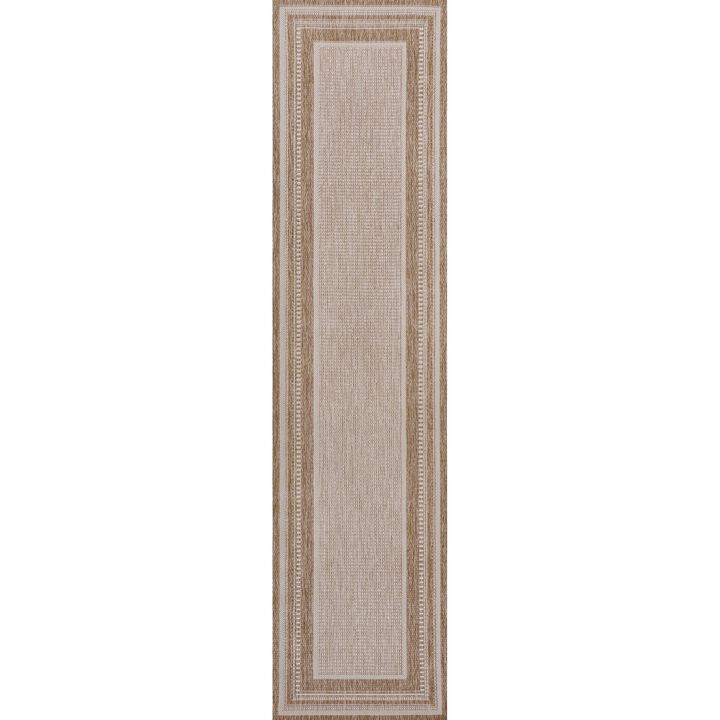 Beckett Classic Casual Border Stripe Indoor/Outdoor Runner Rug