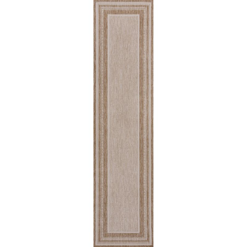 Beckett Classic Casual Border Stripe Indoor/Outdoor Runner Rug