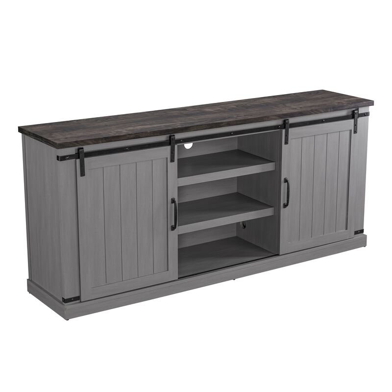 FESTIVO 68" Rustic Barn Door TV Stand for TVs up to 75"