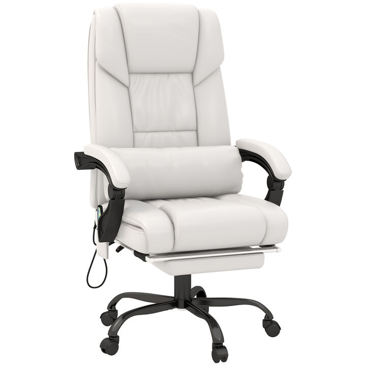 Massaging Office Chair w/ Reclining Function 5 Wheels and High Back Support
