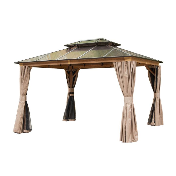 10'X12' Hardtop Gazebo for Outdoor Garden & Patio
