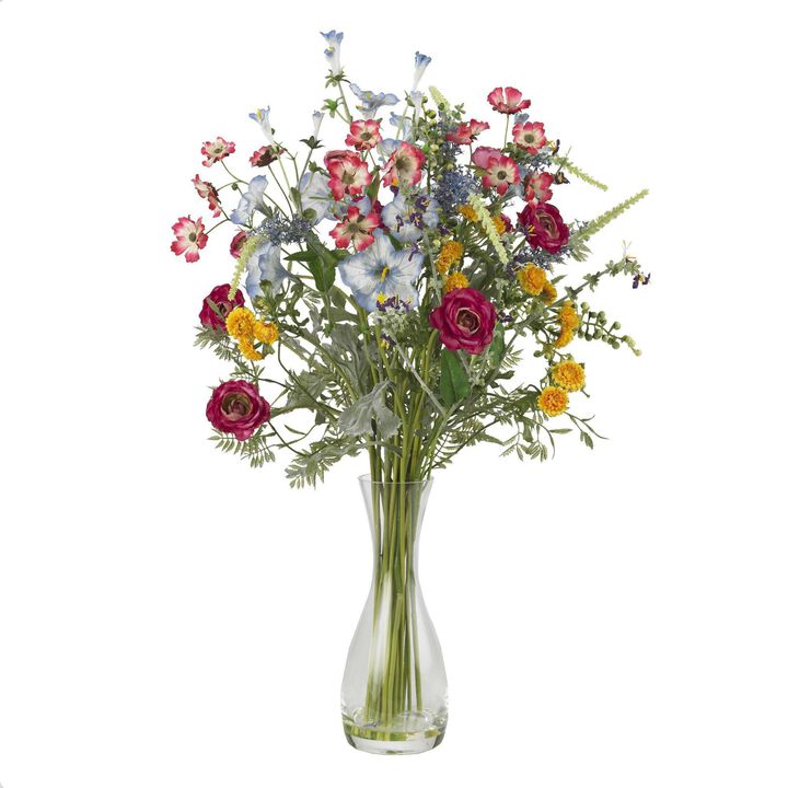 Nearly Natural 26-in Veranda Garden w/Vase