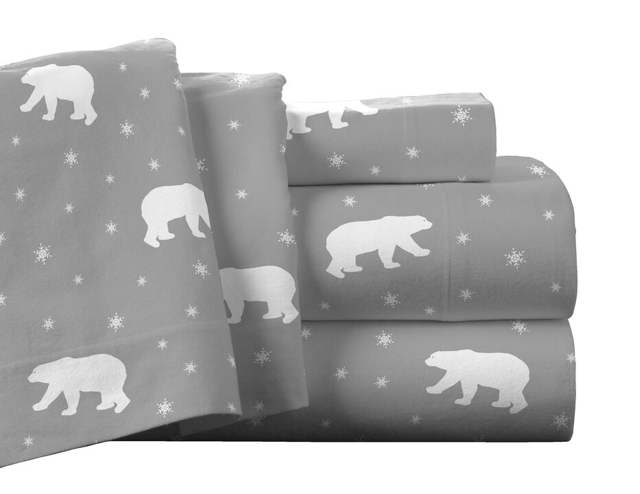 Pointehaven Superior Weight 175 GSM 100% Cotton White Solid Flannel Deep Pocket 3 pc Sheet Set, Twin