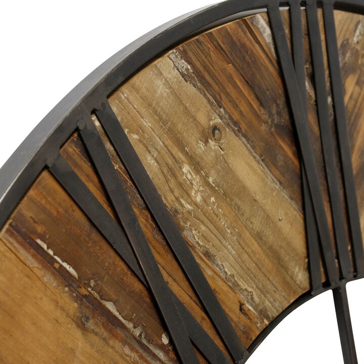 Metal & Wood Wall Clock