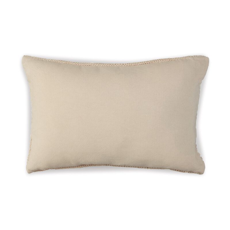 Lumbar Throw Pillow Set of 4, 14 x 22, Polyfill Textured Light Brown Cotton -