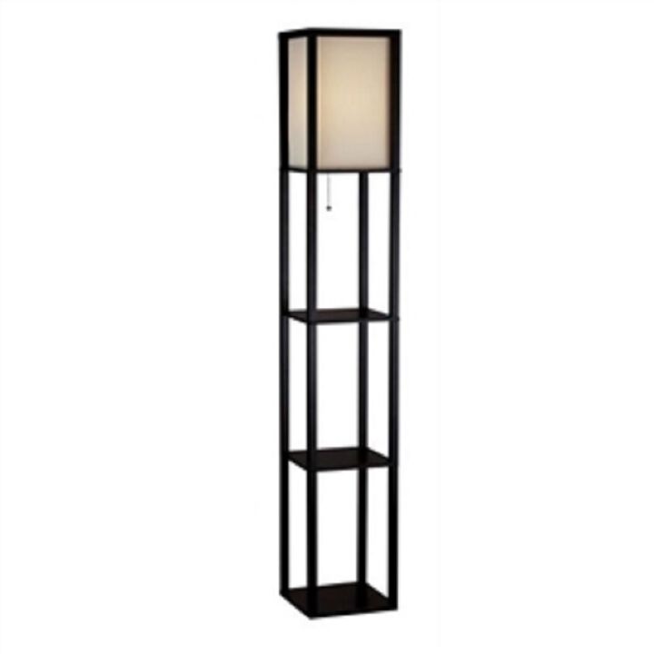 Sophisticated Floor Lamp – Modern Metal Frame with Elegant Silk Shade for Soft Lighting