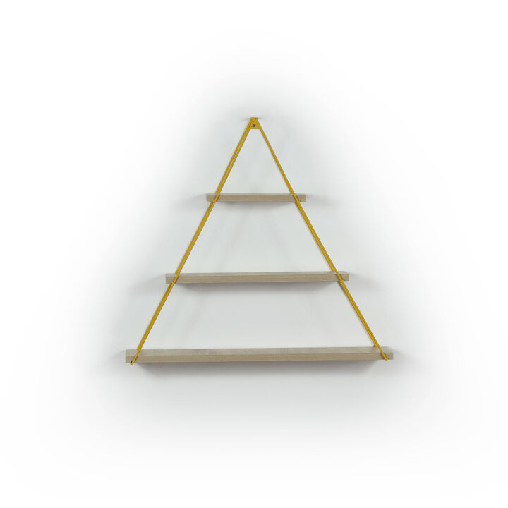 Moset Floating Wall Decor Wall Mounted Rustic Decorative Hanging Metal Bracket Triangle Shelf for Books