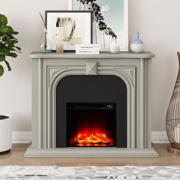 FESTIVO 47.5" Wide Freestanding Fireplace with Realistic LED Flames