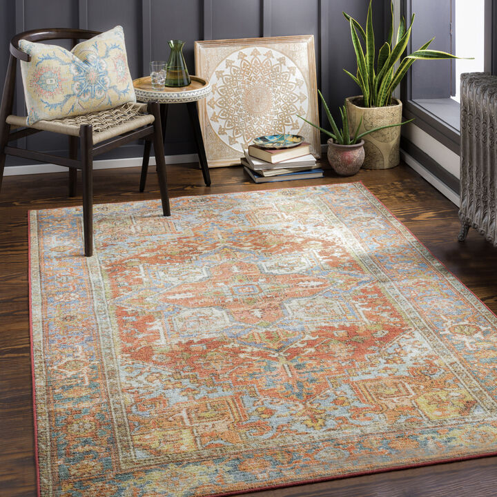 Leicester LEC-2306 2'7' x 4' Orange Rug