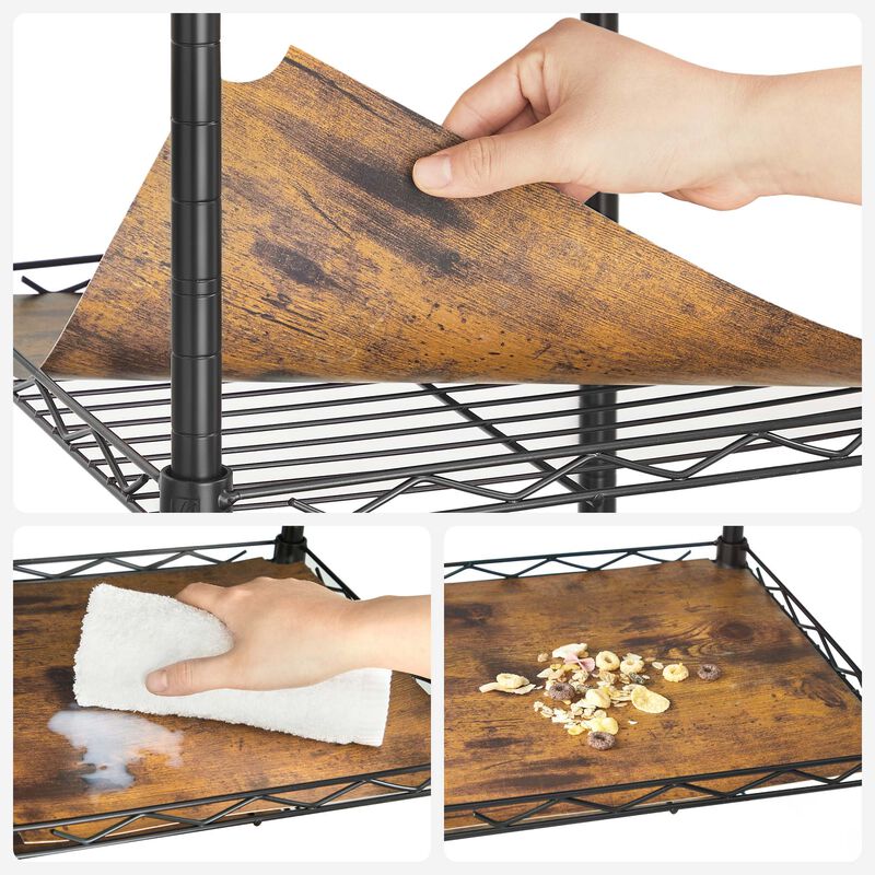 Small Space Bathroom Shelf – Storage Rack with Convenient Removable Hooks